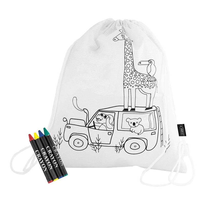 Sac à dos enfant en polyester recyclé rPET à colorier Safun_03