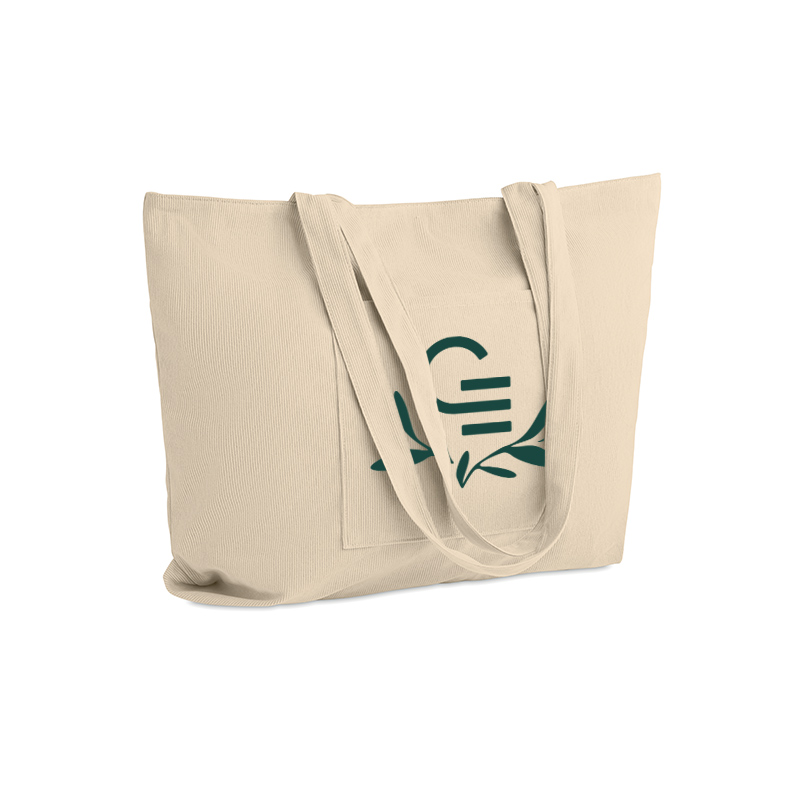 Sac shopping publicitaire en velours côtelé Cordy G 220 g_01