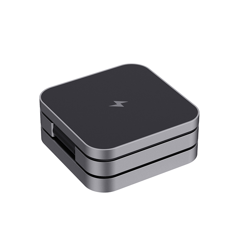 Chargeur à induction rapide 3 en 1 en plastique et alu recyclés Terra 15 W_02