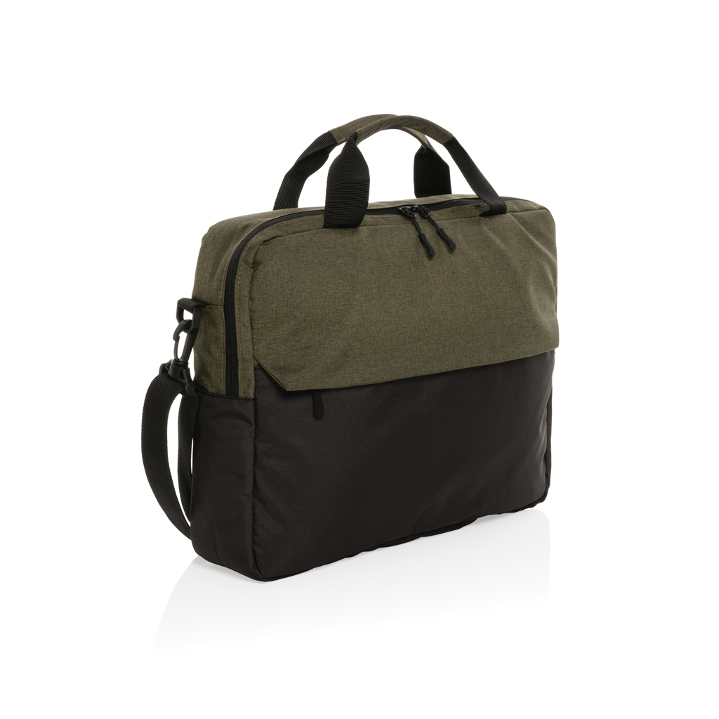 Sacoche ordinateur 15,6" en polyester recyclé rPET Aware Kazu_Vert