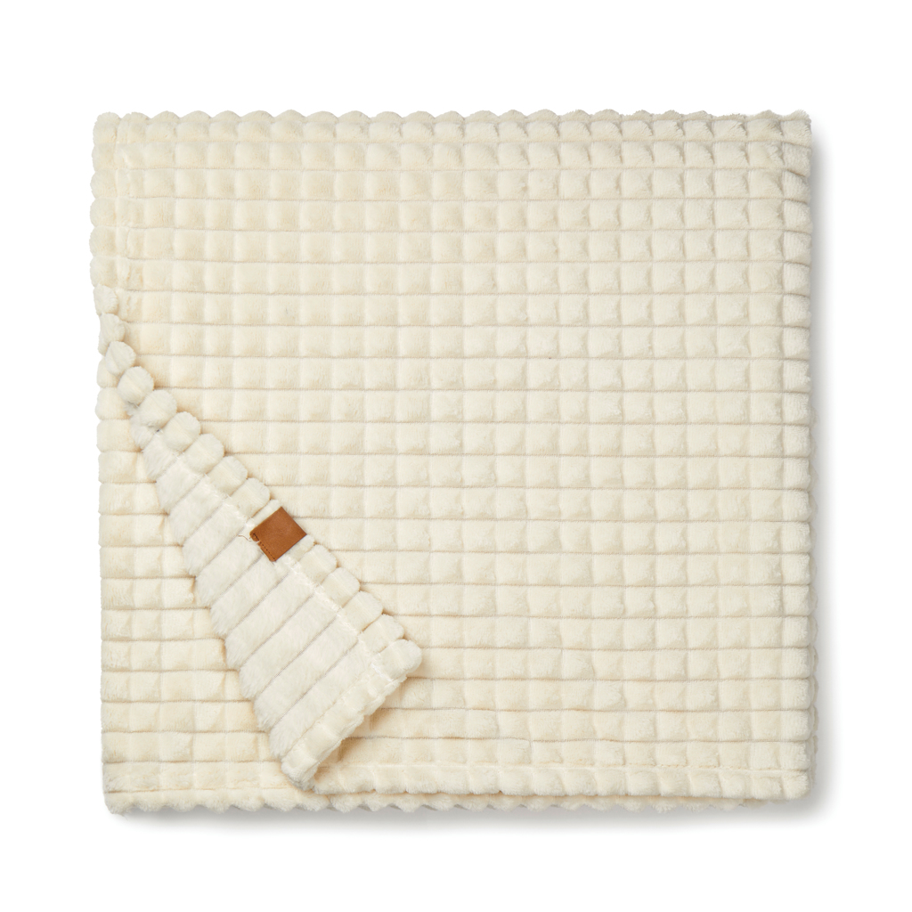 Couverture en polyester recyclé rPET certifié Branson 290 g_Beige