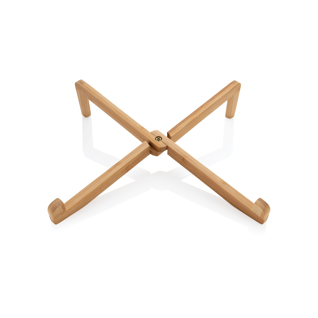 Support d’ordinateur portable en bambou Techfix_Marron