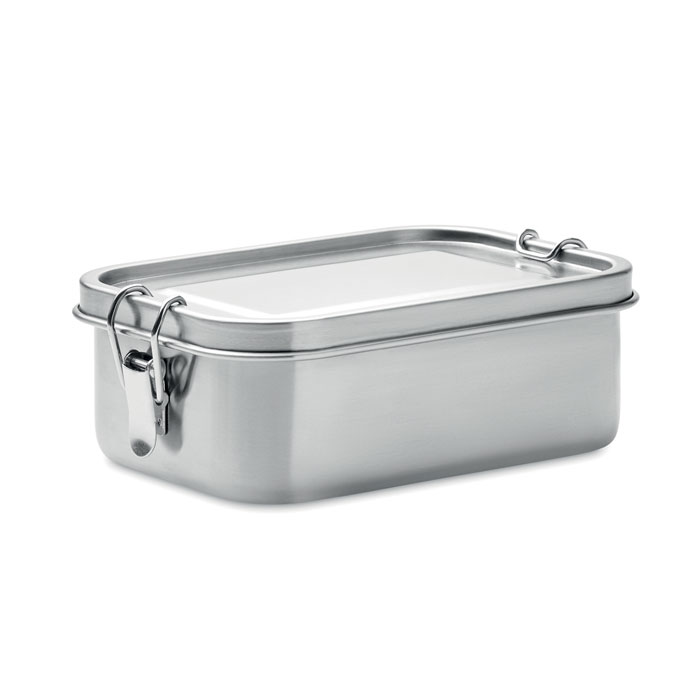 Lunch box publicitaire en inox recyclé Gobuddy 750 mL_Argent mat