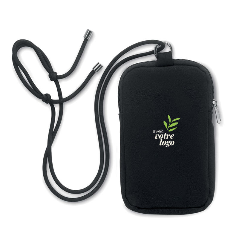 Pochette de téléphone en coton et polyester rPET recyclés Mobibolsa_03