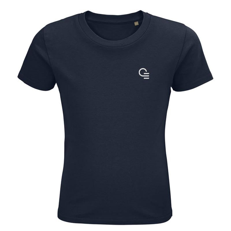 T-shirt publicitaire en coton bio pour enfant Pioneer - Coloris bleu