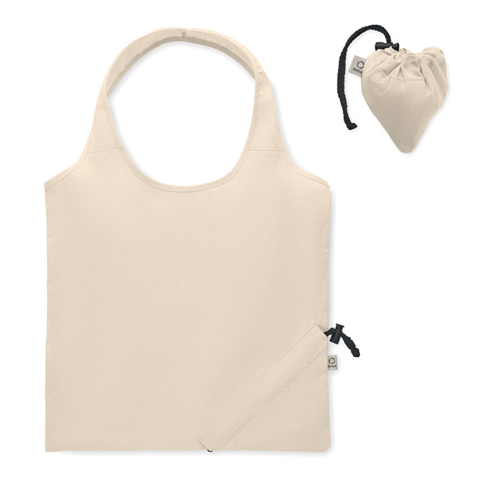 Sac shopping pliable en coton et polyester recyclés Carrie 140 g_01