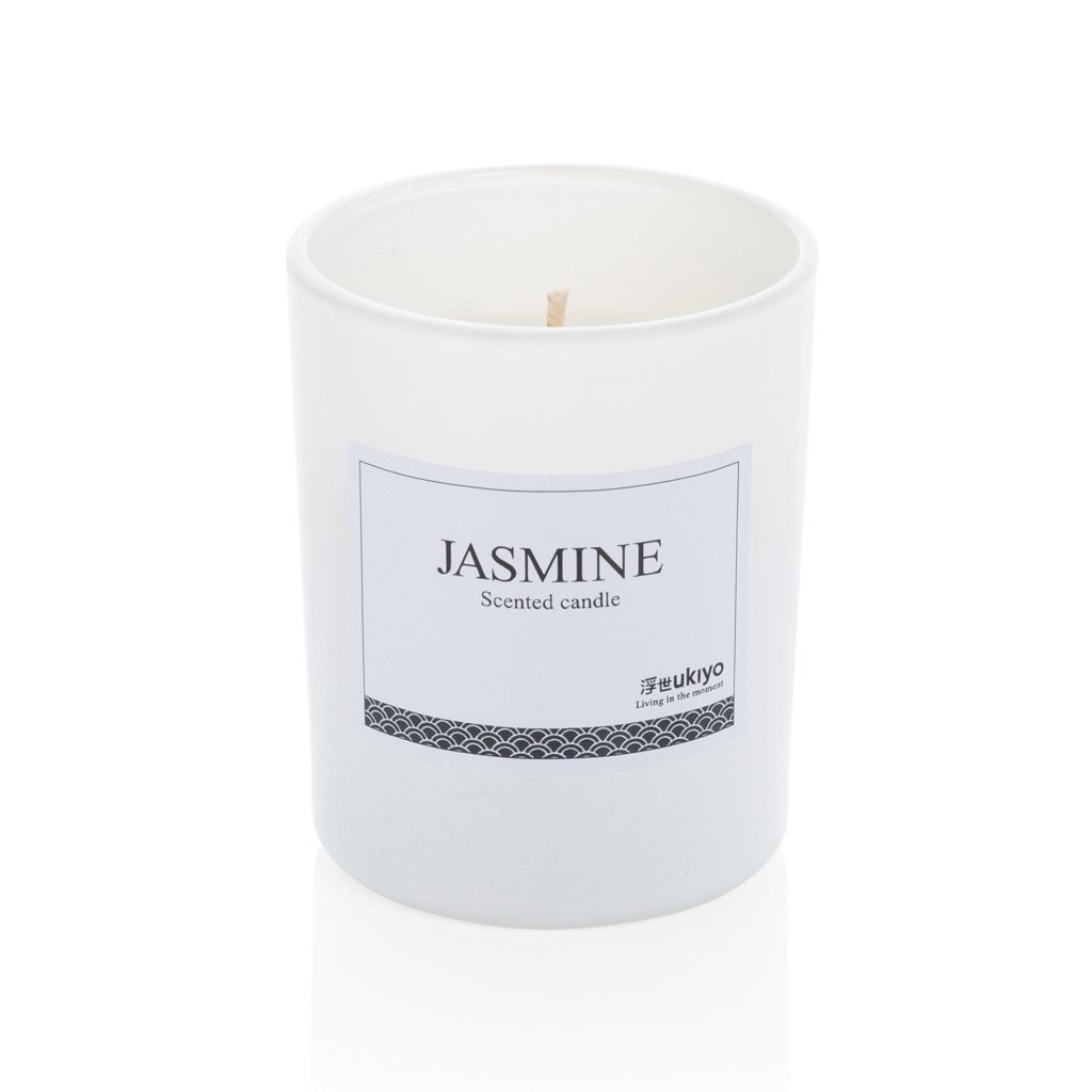Bougie parfumée en verre Ukiyo 300 g_Blanc