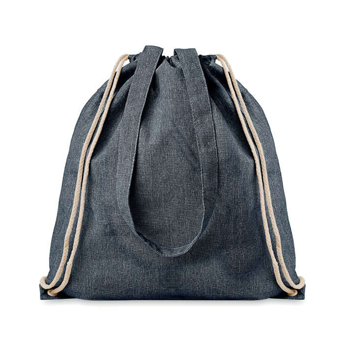 Tote bag 2-en-1 en coton recyclé Moira Duo 140 g_Bleu