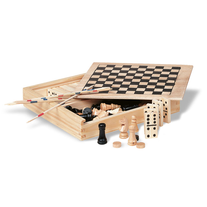 Set 4 jeux de société en bois Trikes_Bois
