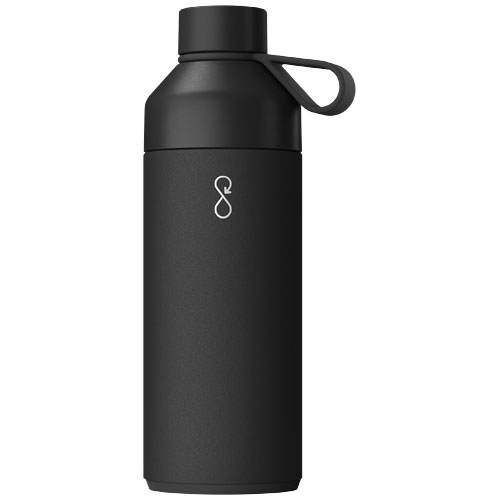 Bouteille isotherme en plastique et inox recyclés Big Ocean 1L_Obsidian black