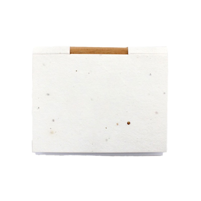 Post-it personnalisé avec crayon et couverture en papier ensemencé Pencril_Blanc