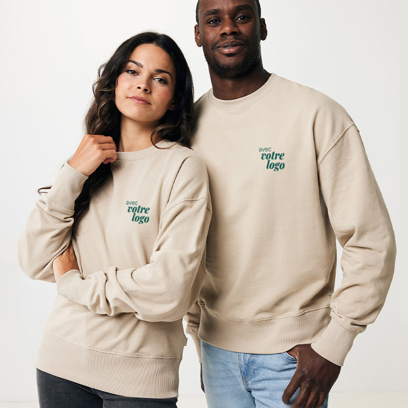 Sweat publicitaire unisexe en coton recyclé et bio Iqoniq Kruger 340 g_00