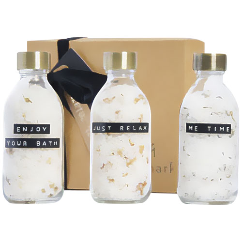 Coffret Sel de bains 3 flacons en verre Wellmark Just Relax_Translucide