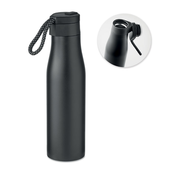 Gourde isotherme magnétique en inox Ursus 600 mL_Noir