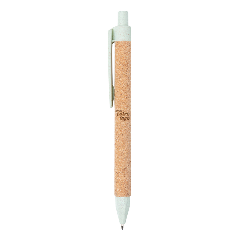 Stylo bille en liège et fibre de blé Bleo_04