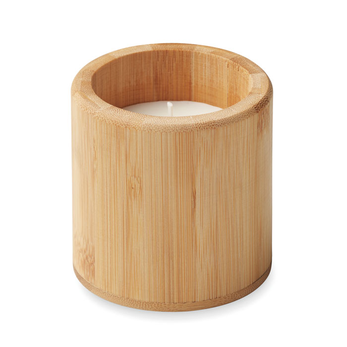 Bougie végétale parfumée en bambou Giza 295 g_Bois
