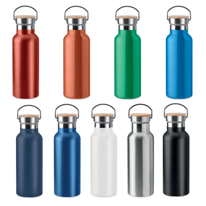 Bouteille isotherme en inox et bambou Helsinki 500 mL_02