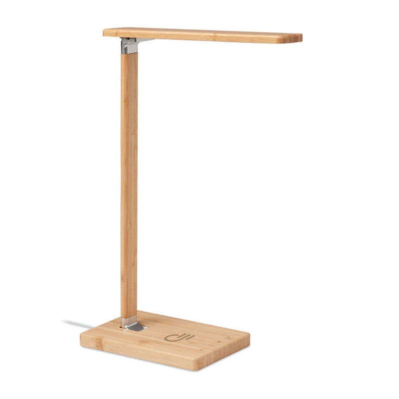 Lampe de bureau chargeur à induction en bambou Neat _1