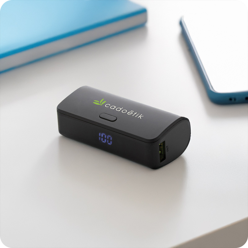 Batterie externe en plastique recyclé certifié Flashcharge 5000 mAh_00