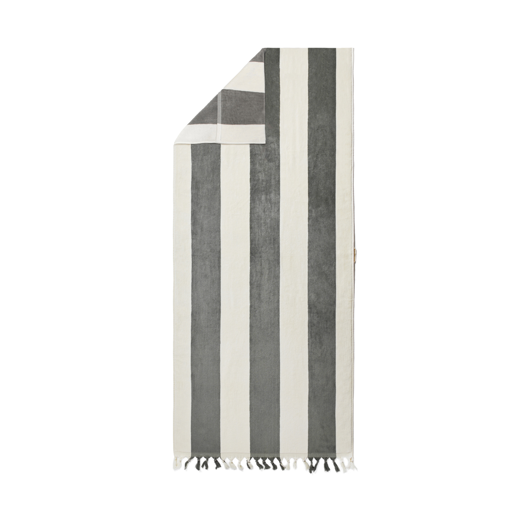 Serviette fouta en coton bio Vinga Valmer 450 g_Gris