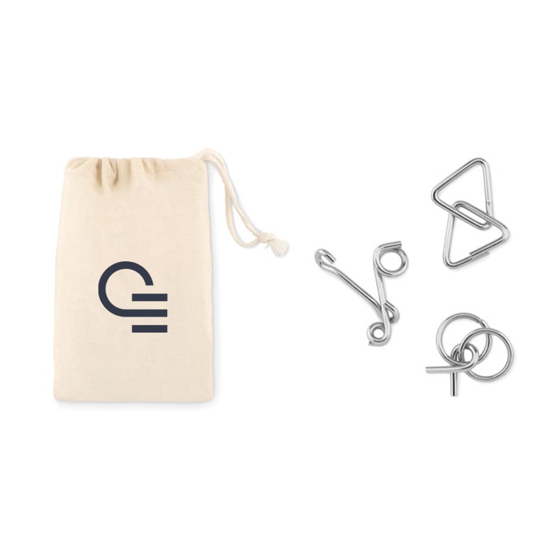 Jeux de casse-tête en métal  avec pochette personnalisable