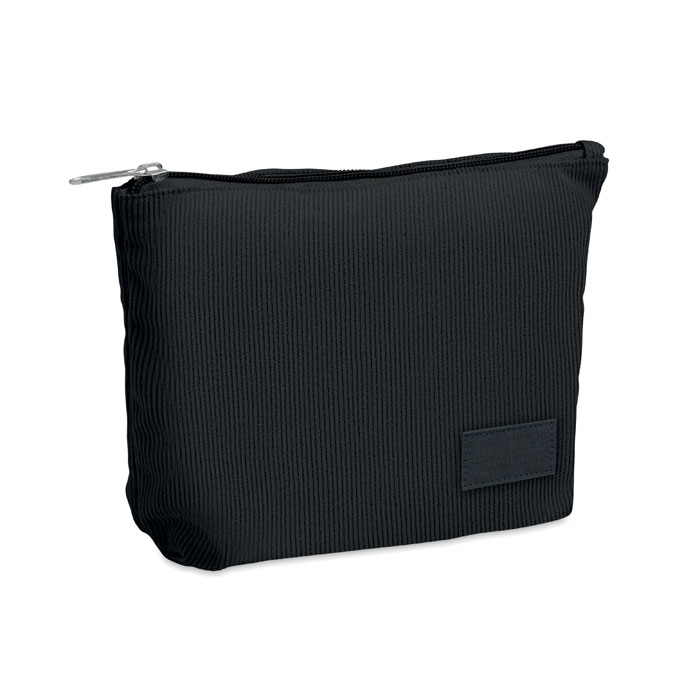 Pochette publicitaire multi-usages en velours côtelé Cordy T 220 g_Noir