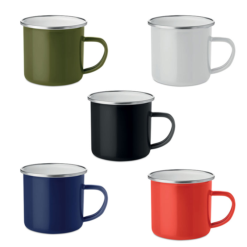 Mug vintage en métal émaillé Plateado 350 mL_02