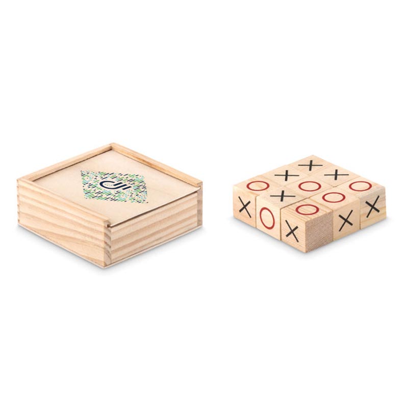 jeu en bois publicitaire morpion Tic Toe - goodies entreprise
