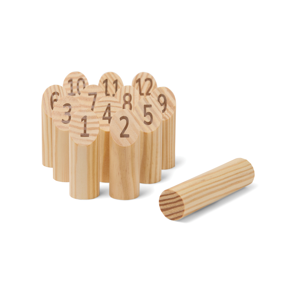Mini jeu de quilles scandinaves Vinga Muge_Marron