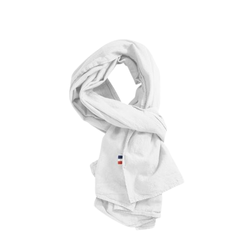 Foulard en coton certifié Garence 120 g_Blanc