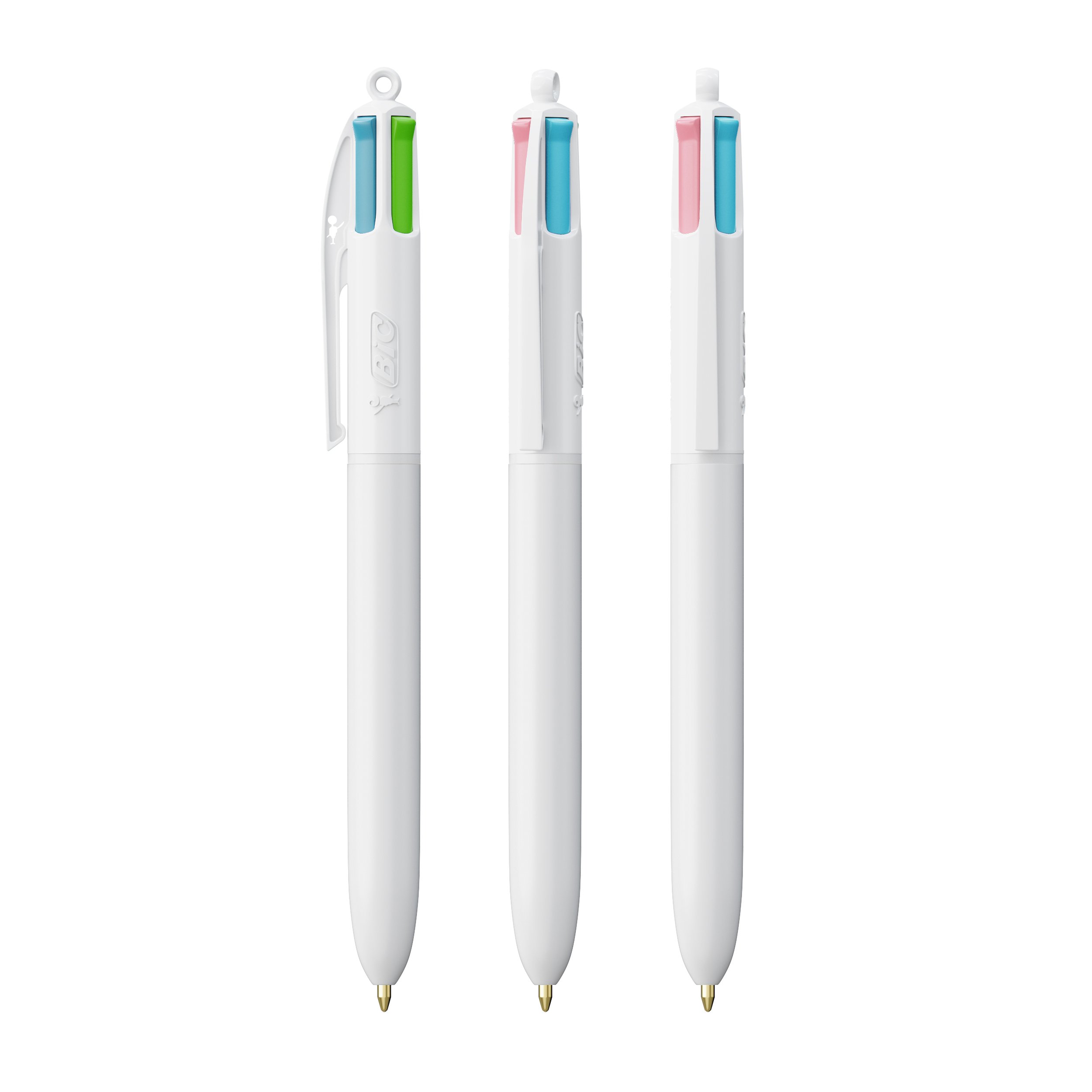 Stylo bille BIC® 4 couleurs Fashion_Blanc