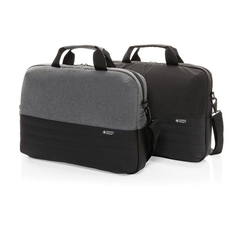 Sacoche ordinateur 15,6" en polyester recyclé rPET Swiss Peak Line_02