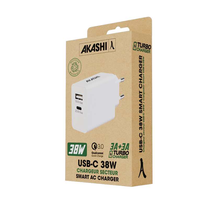 Chargeur mural rapide en plastique recyclé Haitatsu 38 W_03