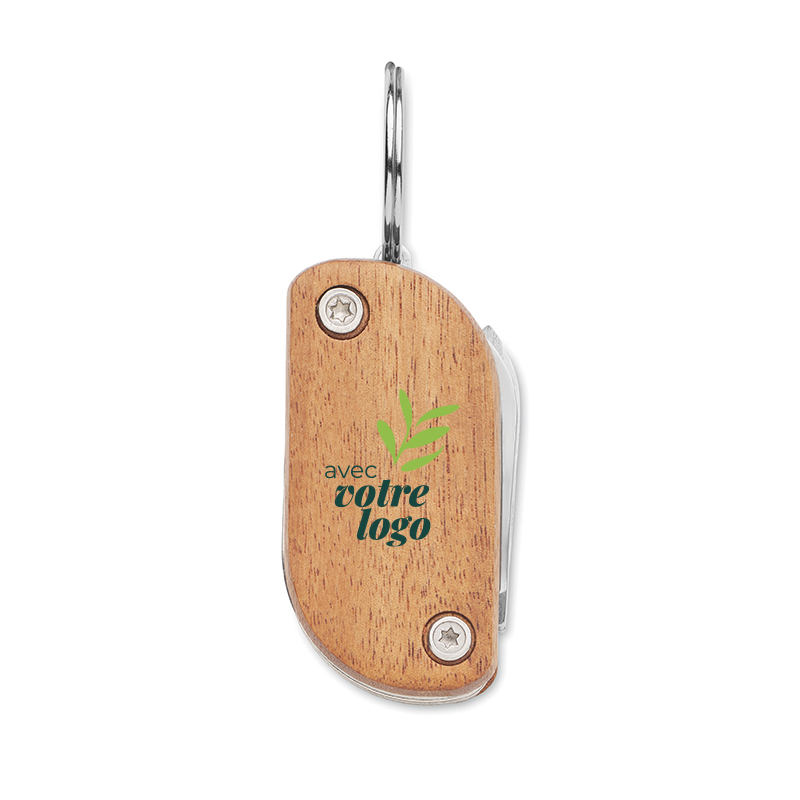 Porte-clés multifonctions en bois et inox Wodycut_3