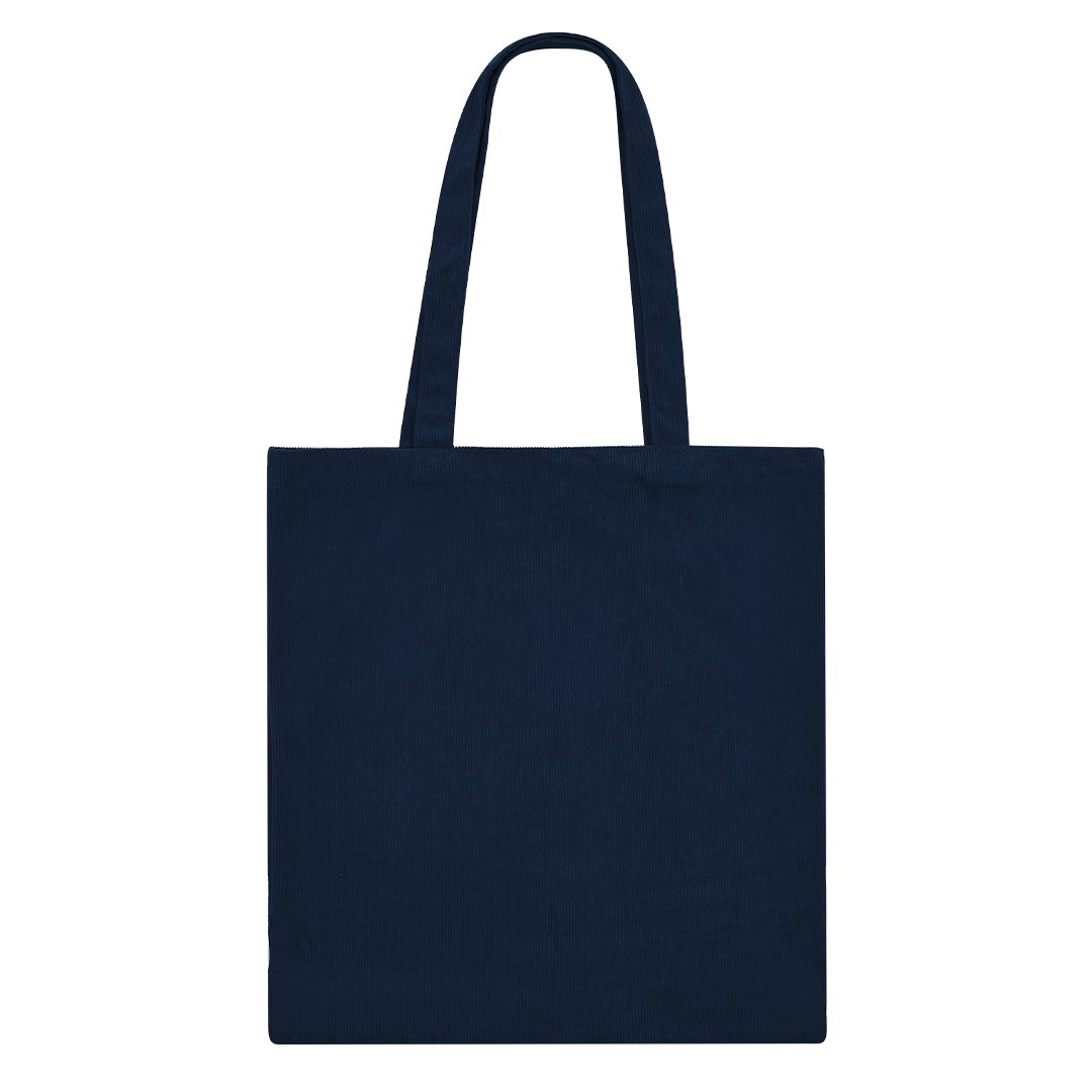 Tote bag en velours côtelé Gaviar 260 g_Bleu marine