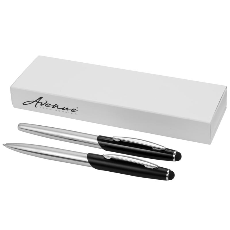 Parure stylo bille et roller avec stylet Geneva_04