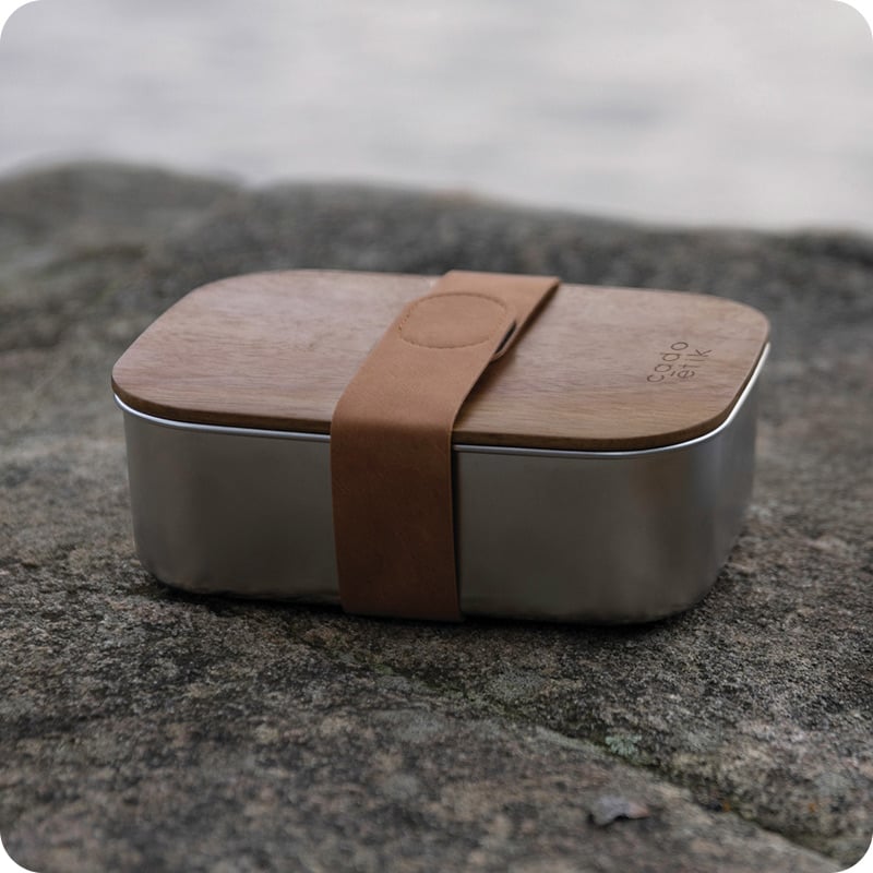 Lunch box en inox recyclé et bois certifiés Vinga Ciro _0
