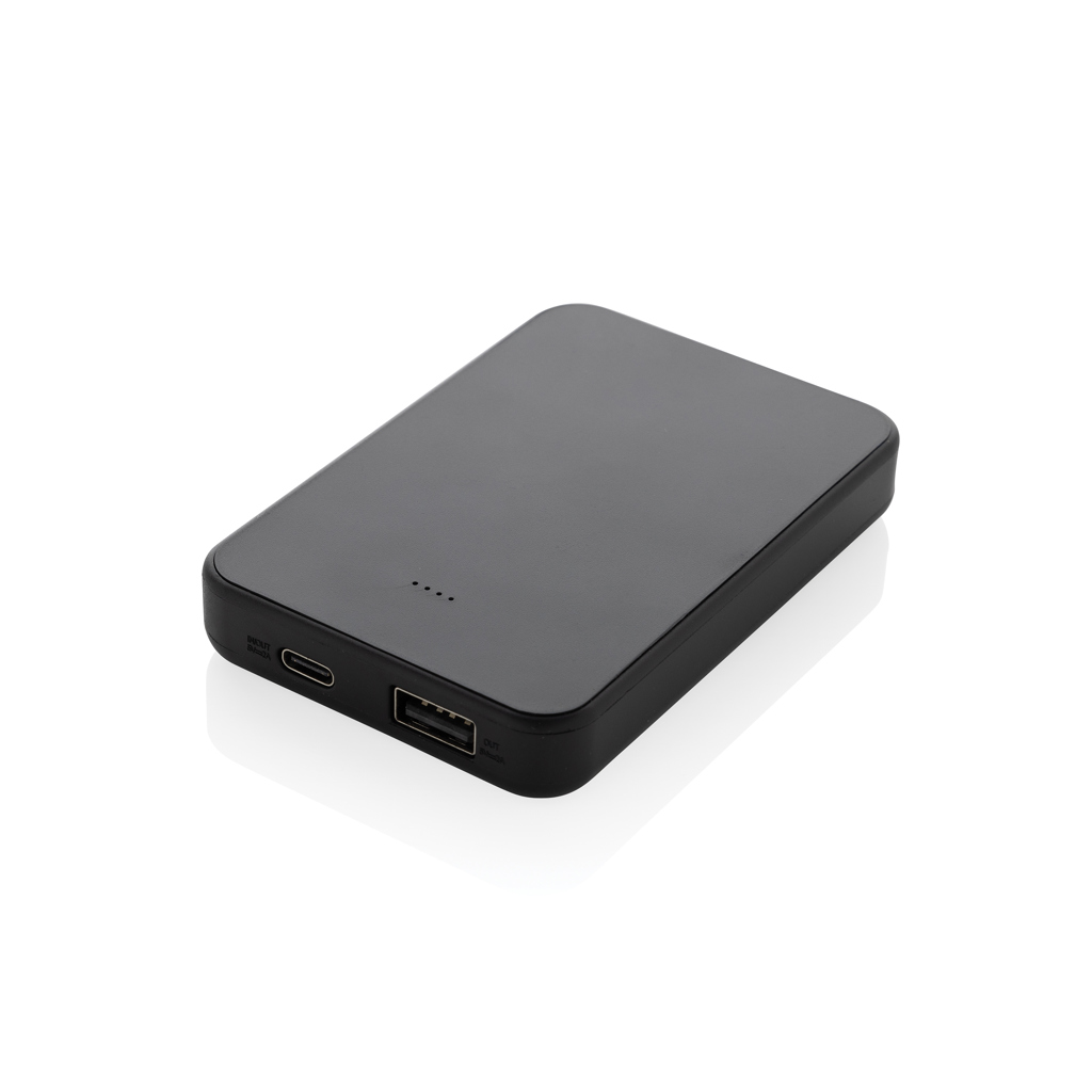 Batterie externe en plastique recyclé certifié Boostcore 5000 mAh_Noir