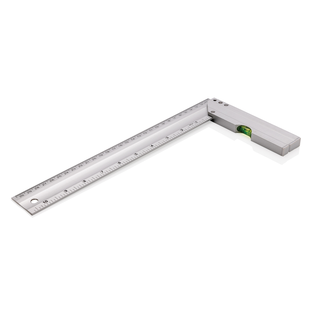 Règle professionnelle avec niveau Angus 30 cm_Argent