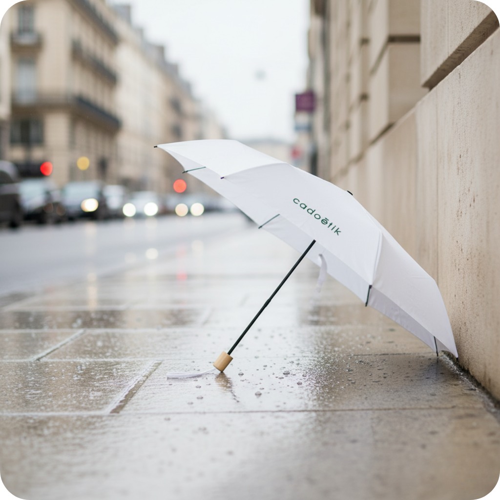 Parapluie publicitaire tempête pliable 21" en polyester recyclé Birgit_00