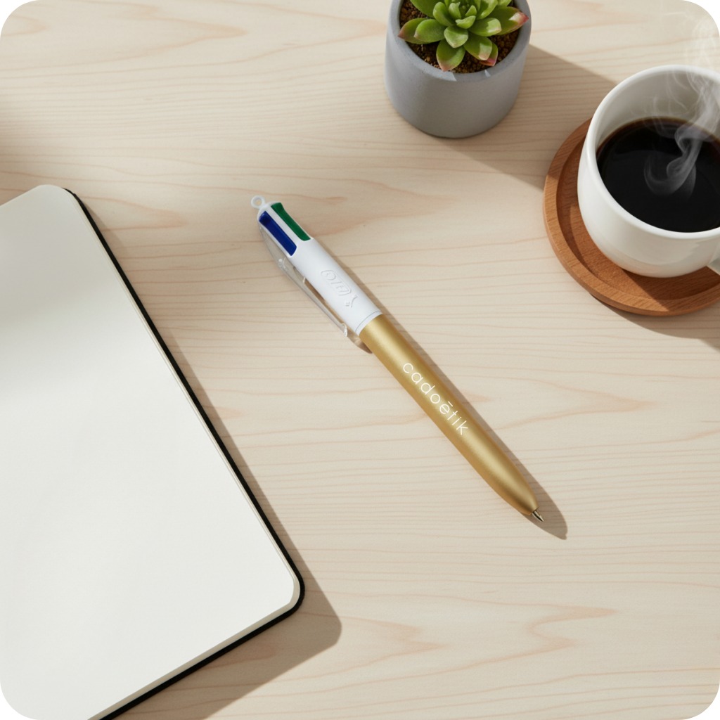 Stylo bille BIC® 4 couleurs personnalisé Glacé_00