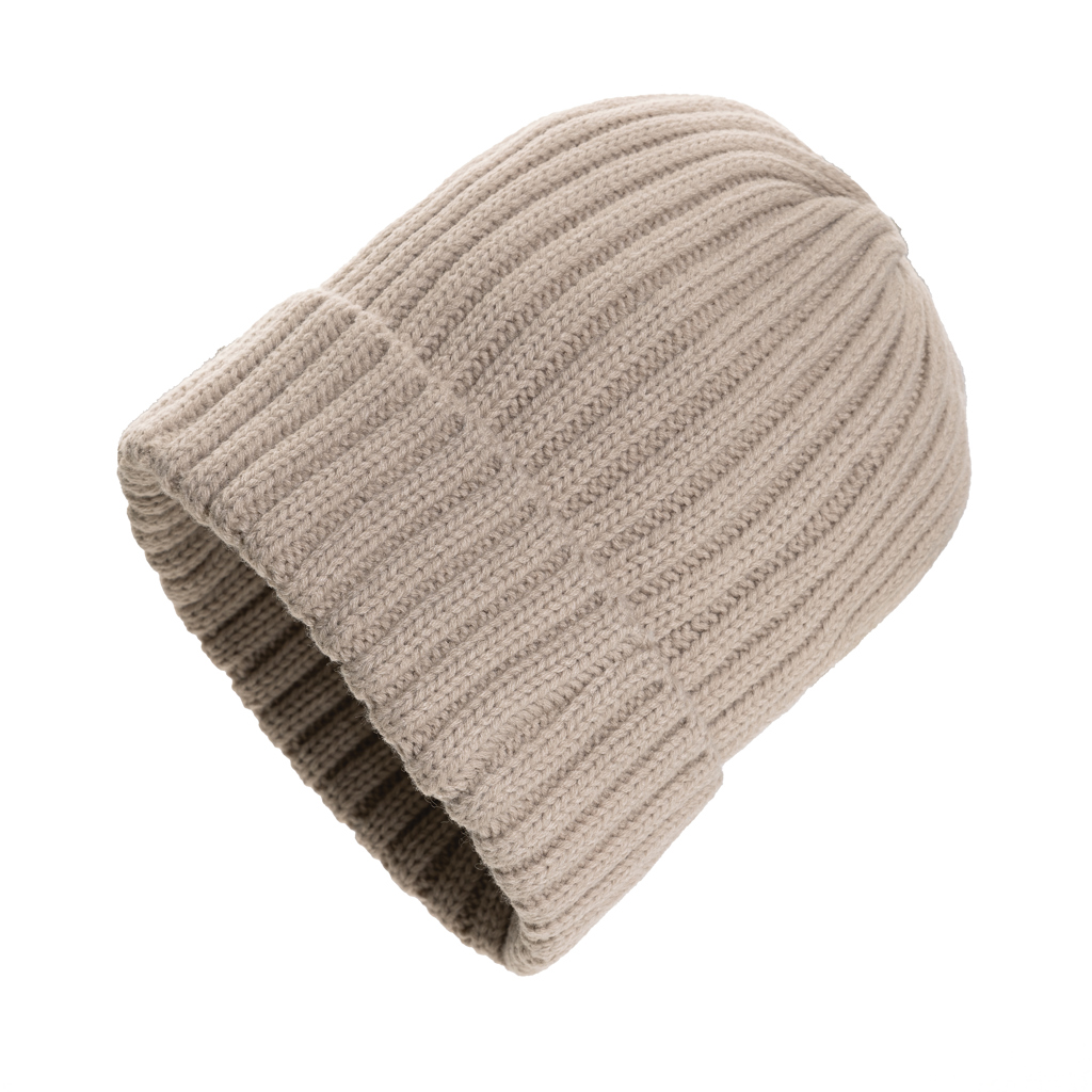 Bonnet à revers en fibre recyclée polylana® Kennedi_Desert