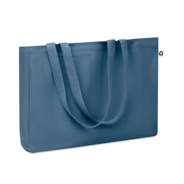 Sac cabas en coton recyclé Respect Coloured_Bleu