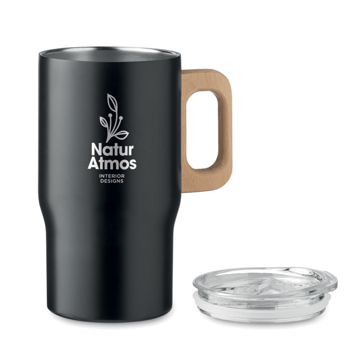 Mug isotherme en inox recyclé et bois Tumboo 350 mL_02