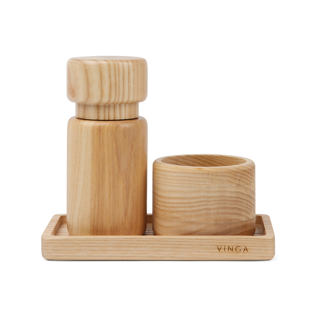 Ensemble poivre & sel en bois certifié Vinga Rétro_Marron