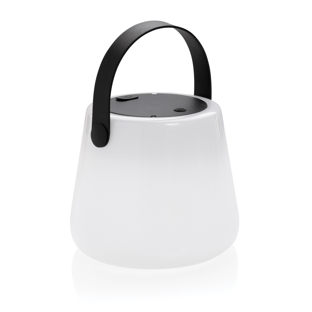 Lampe solaire  d'extérieur en plastique recyclé certifié SolarGlow_Blanc
