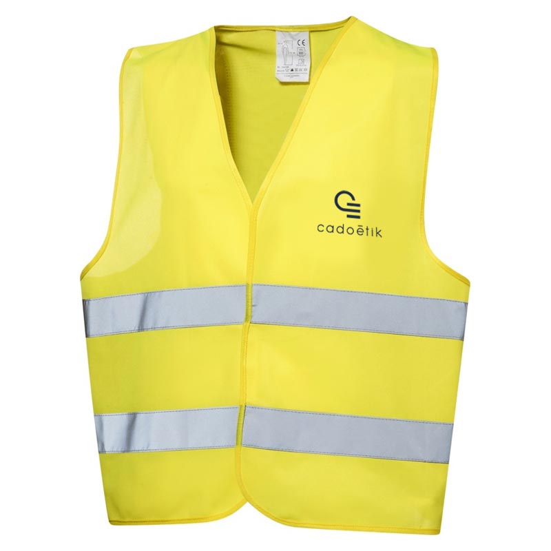 gilet securite avec etui publicitaire