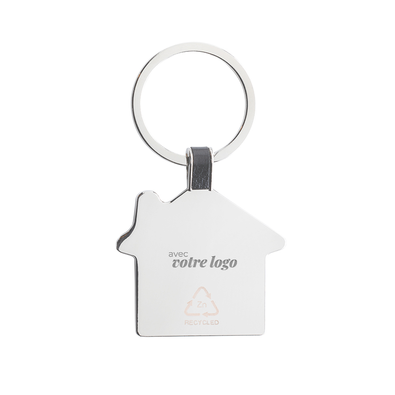 Porte-clés en zinc recyclé certifié Maison_3