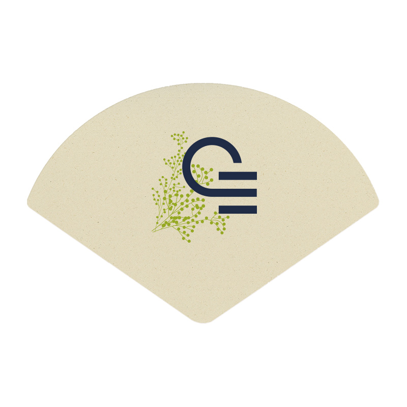 Éventail publicitaire en fibre de canne à sucre Bagasse_1