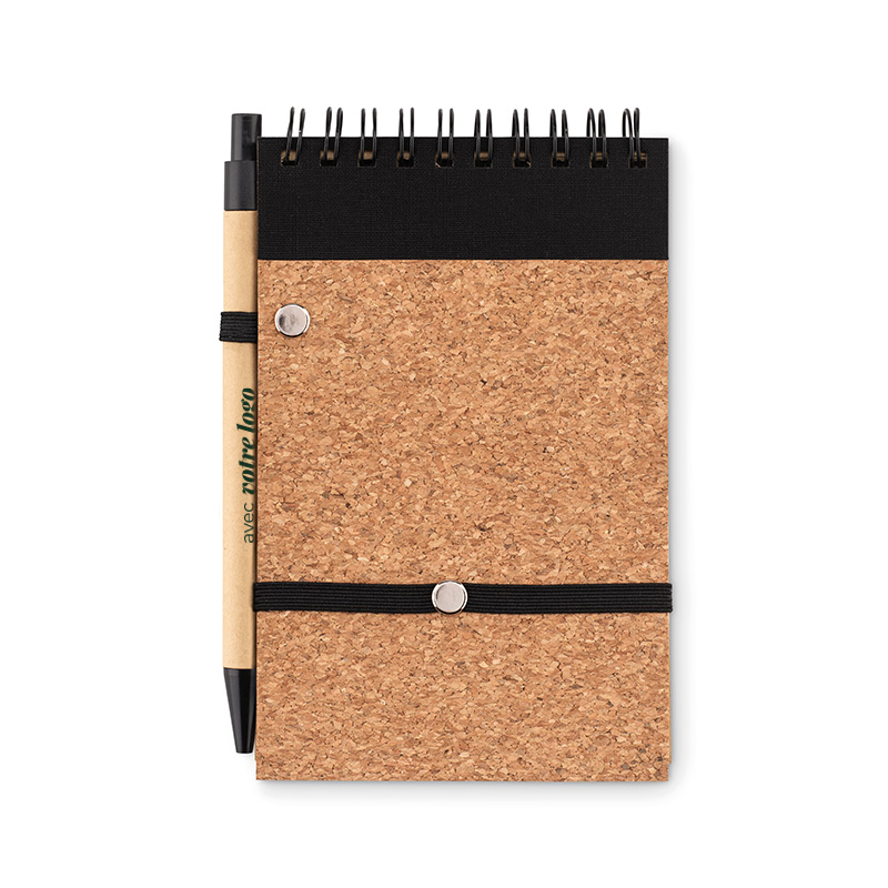 Bloc-notes A6 personnalisé en liège et papier recyclé Sonoracork_04